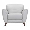 Armen Living Jedd Contemporary Chair In Genuine Leather With Brown Wood Legs 10