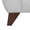 Armen Living Jedd Contemporary Chair In Genuine Leather With Brown Wood Legs 12