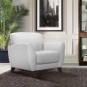Armen Living Jedd Contemporary Chair In Genuine Leather With Brown Wood Legs 6