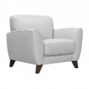 Armen Living Jedd Contemporary Chair In Genuine Leather With Brown Wood Legs 9