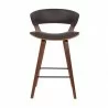 Armen Living Jagger Modern 26" Wood and Faux Leather Counter Height Barstool Front - Armen Living Jagger Modern 26" Wood and Faux Leather Counter Height Barstool Front