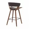 Armen Living Jagger Modern 26" Wood and Faux Leather Counter Height Barstool Back - Armen Living Jagger Modern 26" Wood and Faux Leather Counter Height Barstool Back