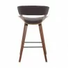 Armen Living Jagger Modern 26" Wood and Faux Leather Counter Height Barstool Back - Armen Living Jagger Modern 26" Wood and Faux Leather Counter Height Barstool Back