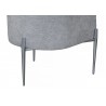 Jolie Contemporary Accent Chair in Polished Stainless Steel Finish and Silver Fabric - Leg Details