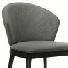Armen Living Juno Charcoal Fabric and Black Wood Dining Side Chairs - Half Side - Armen Living Juno Charcoal Fabric and Black Wood Dining Side Chairs - Half Side