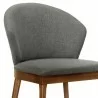 Armen Living Juno Charcoal Fabric and Walnut Wood Dining Side Chairs - Half - Armen Living Juno Charcoal Fabric and Walnut Wood Dining Side Chairs - Half