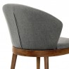Armen Living Juno Charcoal Fabric and Walnut Wood Dining Side Chairs - Back Half  View