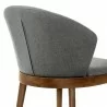 Armen Living Juno Charcoal Fabric and Walnut Wood Dining Side Chairs - Back Half  View - Armen Living Juno Charcoal Fabric and Walnut Wood Dining Side Chairs - Back Half  View