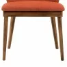 Armen Living Juno Orange Fabric and Walnut Wood Dining Side Chairs - Seating - Armen Living Juno Orange Fabric and Walnut Wood Dining Side Chairs - Seating