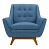 Armen Living Janson Mid-Century Sofa Chair In Champagne Wood Finish And Fabric 4