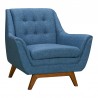 Armen Living Janson Mid-Century Sofa Chair In Champagne Wood Finish And Fabric 3