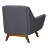 Armen Living Janson Mid-Century Sofa Chair In Champagne Wood Finish And Fabric 8