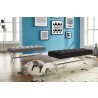 Joanna Ottoman Bench in Black Tufted Velvet with Crystal Buttons and Acrylic Legs - Lifestyle 2