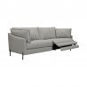 Armen Living Juliett 80" Modern Gray Fabric Power Reclining Sofa Side