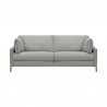 Armen Living Juliett 80" Modern Gray Fabric Power Reclining Sofa Front