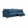 Armen Living Juliett 80" Modern Blue Fabric Power Reclining Sofa Side