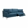 Armen Living Juliett 80" Modern Blue Fabric Power Reclining Sofa Side - Armen Living Juliett 80" Modern Blue Fabric Power Reclining Sofa Side