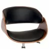 Armen Living Julian Modern Office Chair In Chrome Finish with Black Faux Leather And Walnut Veneer Back  03 - Armen Living Julian Modern Office Chair In Chrome Finish with Black Faux Leather And Walnut Veneer Back  03