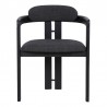 Armen Living Jazmin Contemporary Dining Chair In Black Brushed Wood Finish And Charcoal Fabric - Set of 2 02