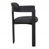 Armen Living Jazmin Contemporary Dining Chair In Black Brushed Wood Finish And Charcoal Fabric - Set of 2 03