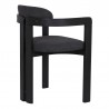 Armen Living Jazmin Contemporary Dining Chair In Black Brushed Wood Finish And Charcoal Fabric - Set of 2 04