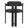 Armen Living Jazmin Contemporary Dining Chair In Black Brushed Wood Finish And Charcoal Fabric - Set of 2 05
