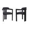 Armen Living Jazmin Contemporary Dining Chair In Black Brushed Wood Finish And Charcoal Fabric - Set of 2 01