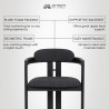 Armen Living Jazmin Contemporary Dining Chair In Black Brushed Wood Finish And Charcoal Fabric - Set of 2 07