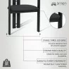 Armen Living Jazmin Contemporary Dining Chair In Black Brushed Wood Finish And Charcoal Fabric - Set of 2 06 - Armen Living Jazmin Contemporary Dining Chair In Black Brushed Wood Finish And Charcoal Fabric - Set of 2 06