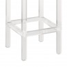 Kara Contemporary 26" Counter Height Barstool in Grey Faux Leather with Acrylic Legs - Leg Close-Up