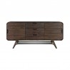 Armen Living Kendra 3 Drawer Sideboard Buffet in Brown Acacia Wood Front