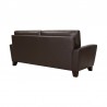 Armen Living Kester 81" Square Espresso Arm Fabric Sofa Side