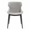 Armen Living Kenna Modern Dining Chair In Matte Black Finish and Gray Fabric - Set of 2 02 - Armen Living Kenna Modern Dining Chair In Matte Black Finish and Gray Fabric - Set of 2 02