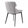Armen Living Kenna Modern Dining Chair In Matte Black Finish and Gray Fabric - Set of 2 03