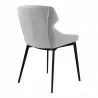 Armen Living Kenna Modern Dining Chair In Matte Black Finish and Gray Fabric - Set of 2 03 - Armen Living Kenna Modern Dining Chair In Matte Black Finish and Gray Fabric - Set of 2 03