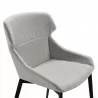 Armen Living Kenna Modern Dining Chair In Matte Black Finish and Gray Fabric - Set of 2 05 - Armen Living Kenna Modern Dining Chair In Matte Black Finish and Gray Fabric - Set of 2 05