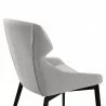 Armen Living Kenna Modern Dining Chair In Matte Black Finish and Gray Fabric - Set of 2 04 - Armen Living Kenna Modern Dining Chair In Matte Black Finish and Gray Fabric - Set of 2 04