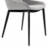 Armen Living Kenna Modern Dining Chair In Matte Black Finish and Gray Fabric - Set of 2 06