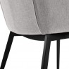 Armen Living Kenna Modern Dining Chair In Matte Black Finish and Gray Fabric - Set of 2 07
