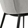 Armen Living Kenna Modern Dining Chair In Matte Black Finish and Gray Fabric - Set of 2 07 - Armen Living Kenna Modern Dining Chair In Matte Black Finish and Gray Fabric - Set of 2 07