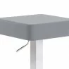 Armen Living Kaylee Adjustable Height Swivel Grey Faux Leather and Brushed Stainless Steel Backless Bar Stool Seat - Armen Living Kaylee Adjustable Height Swivel Grey Faux Leather and Brushed Stainless Steel Backless Bar Stool Seat