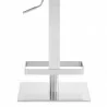 Armen Living Kaylee Adjustable Height Swivel Grey Faux Leather and Brushed Stainless Steel Backless Bar Stool Bottom - Armen Living Kaylee Adjustable Height Swivel Grey Faux Leather and Brushed Stainless Steel Backless Bar Stool Bottom