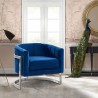 Armen Living Kamila Contemporary Accent Chair blue