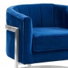 Kamila Contemporary Accent Chair - Blue - Seat Arm Close-Up