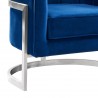 Kamila Contemporary Accent Chair - Blue - Leg Close-Up