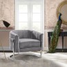 Armen Living Kamila Contemporary Accent Chair Grey