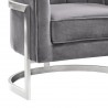 Kamila Contemporary Accent Chair - Grey - Leg Close-Up