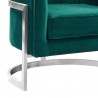 Kamila Contemporary Accent Chair - Green - Leg Close-Up