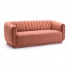 Armen Living Kinsley Blush Modern Velvet Sofa Side
