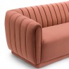 Armen Living Kinsley Blush Modern Velvet Sofa Half